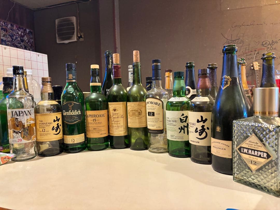 旧ラベル、終盤品、年代物、空き瓶セット 多様なデザイン