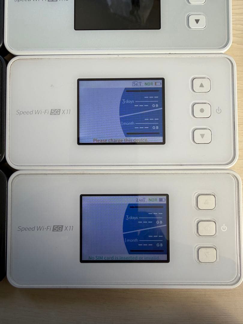 Speed Wi-Fi 5G X11 、6台、X12 、2台