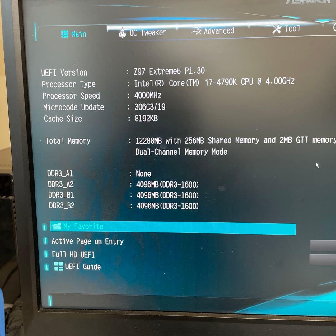 ASRock Z97 Extreme6 マザーボード i7 4790K