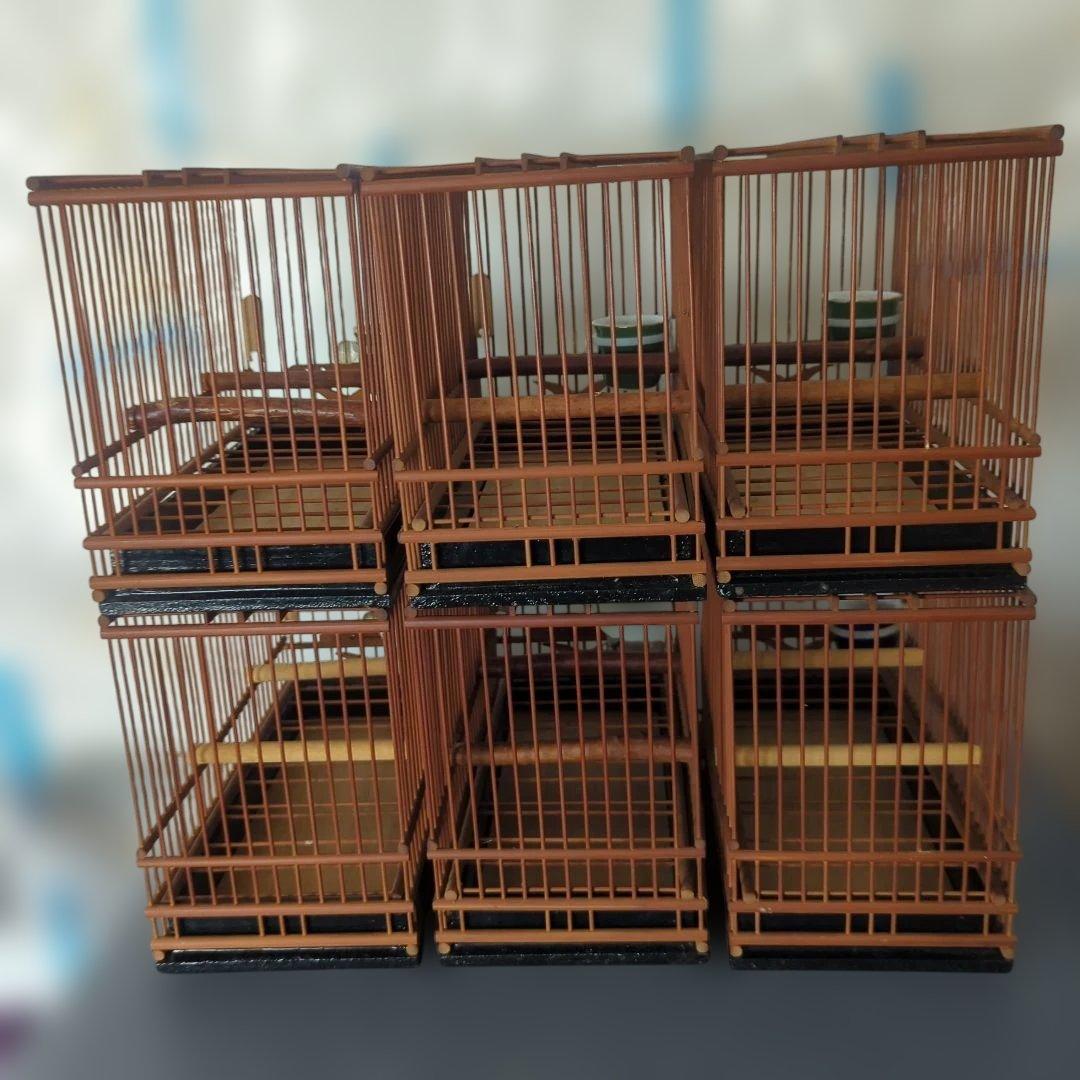 鳥籠６個セット　6羽用桶。