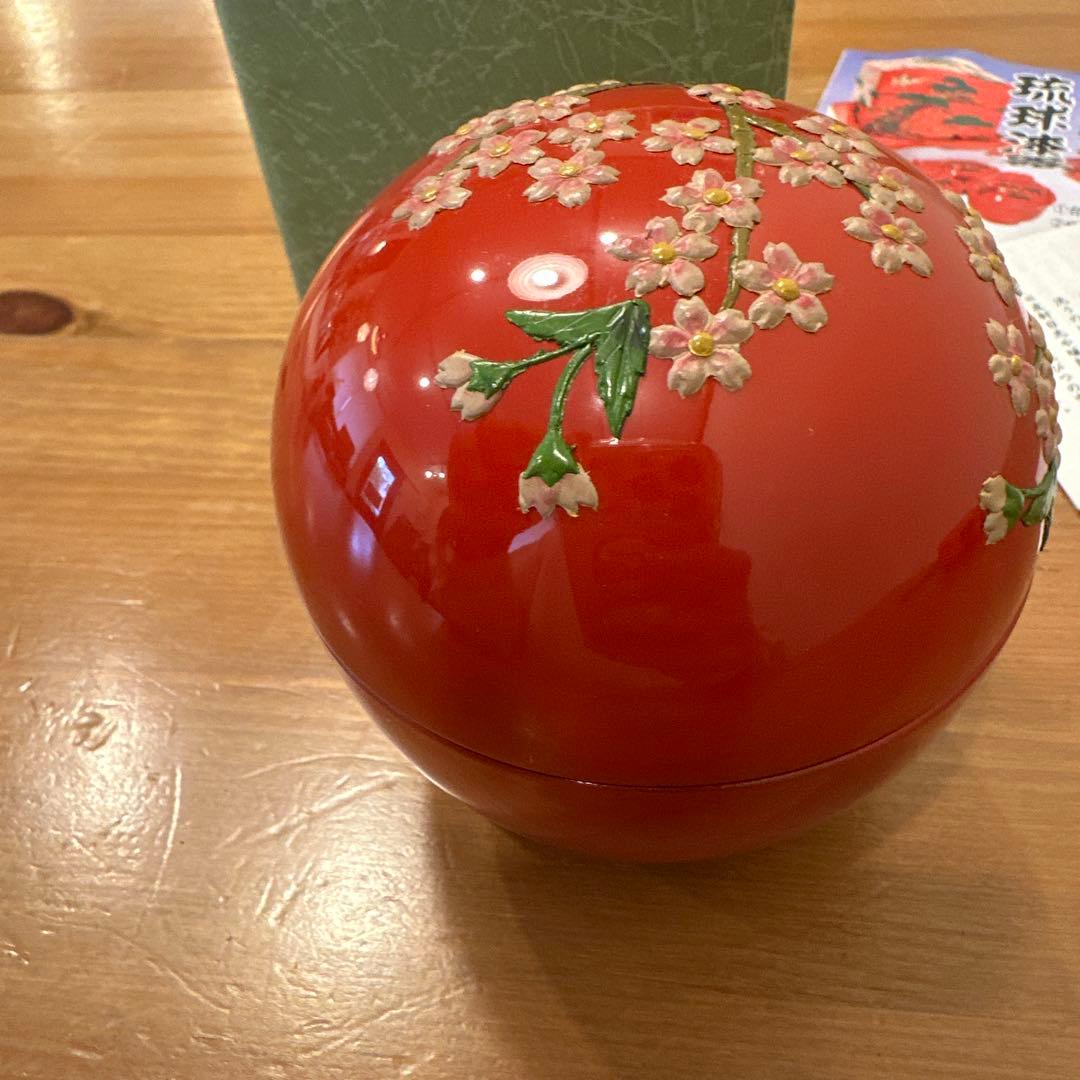 琉球漆器　手まりボンボン入れ 小物入れ 未使用品