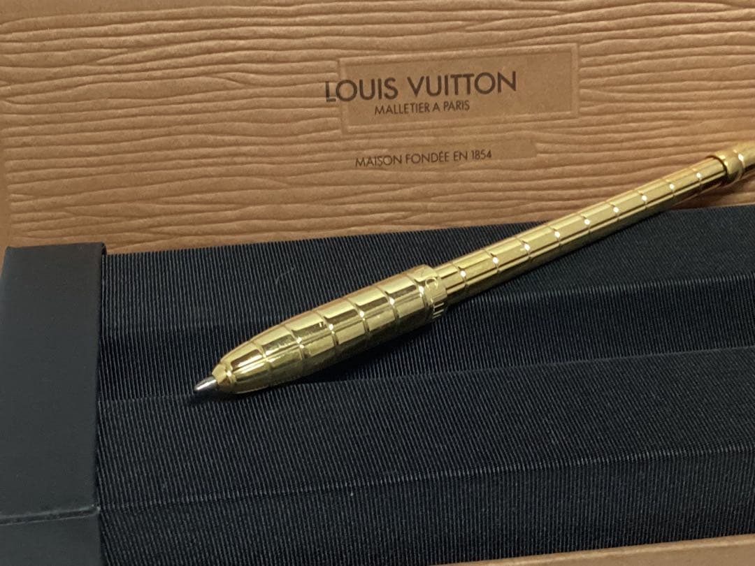 ほぼ未使用美品ルイヴィトンLouis Vuitton ゴールドボールペン本物