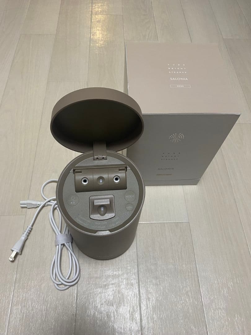 【美品】SALONIA Pure Bright Steamer ベージュ