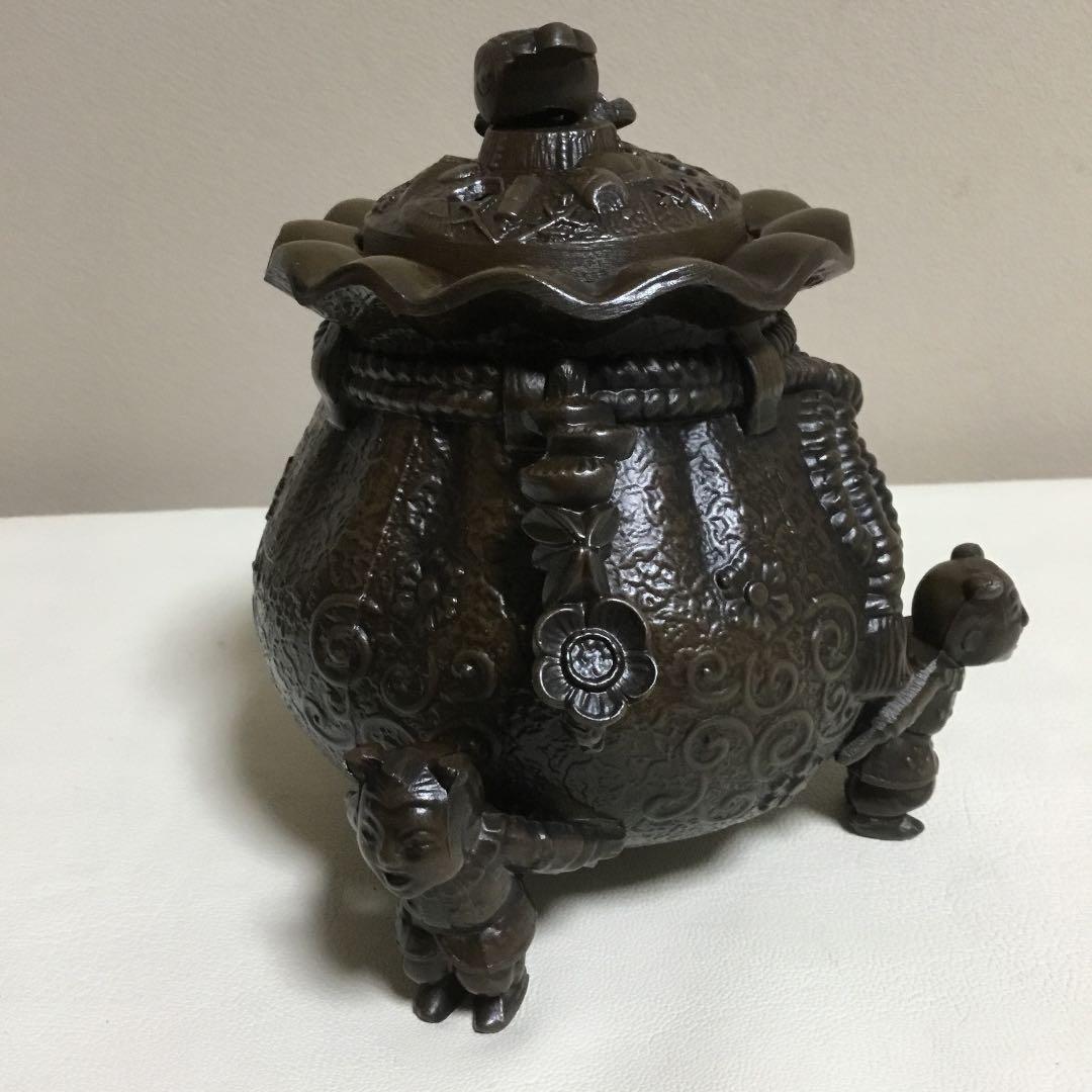高岡銅器 香炉 ♦︎宝袋 ♦︎ 唐子三足 ♦︎縁起置物 値下げ