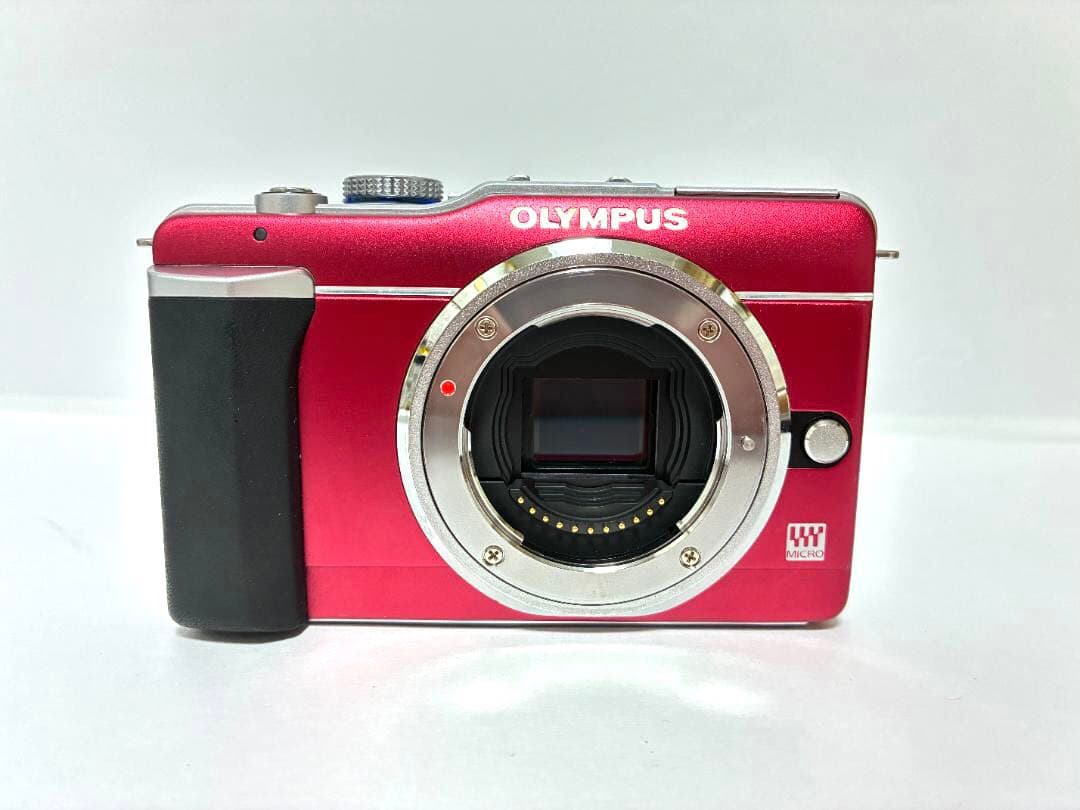 【美品】 OLYMPUS PEN Lite E-PL1 レッド + 標準レンズ