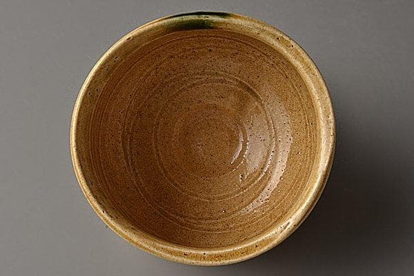 u613【】茶道具　山口茂　黄瀬戸茶碗 共箱