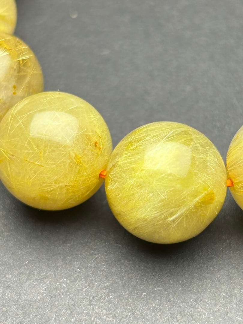 金運最強‼️黄金色❣️大玉14mm‼️ルチル ‼️金針最強‼️タイチンルチルみっしり‼️