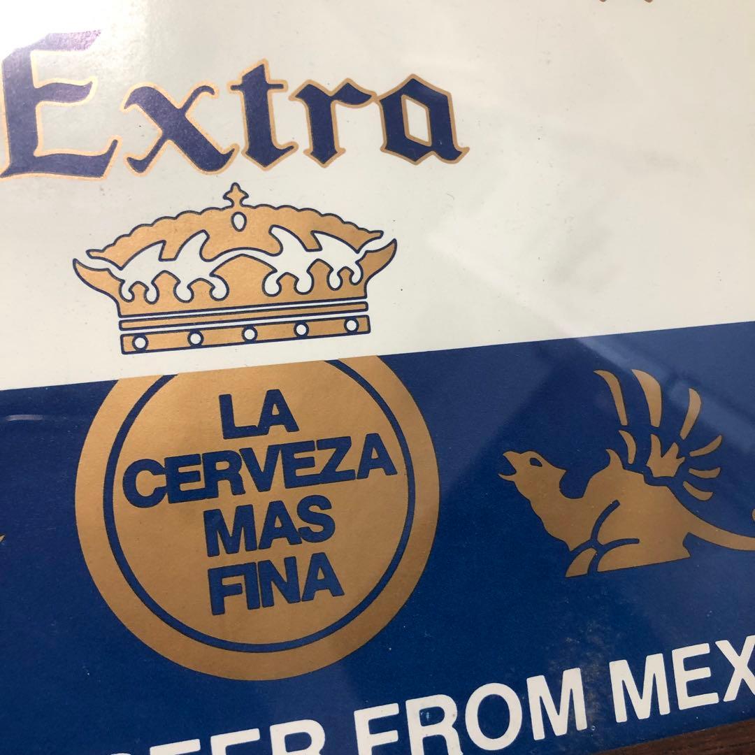 アメリカUSAメキシココロナビールビンテージパブミラー木枠フレームバーサイン広告