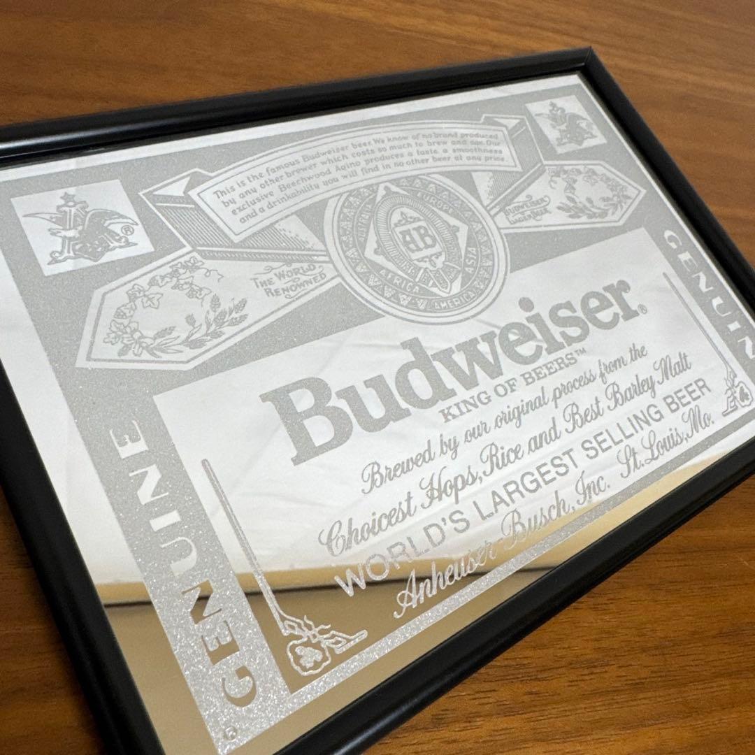 アンティーク　Budweiser エッチングプレート