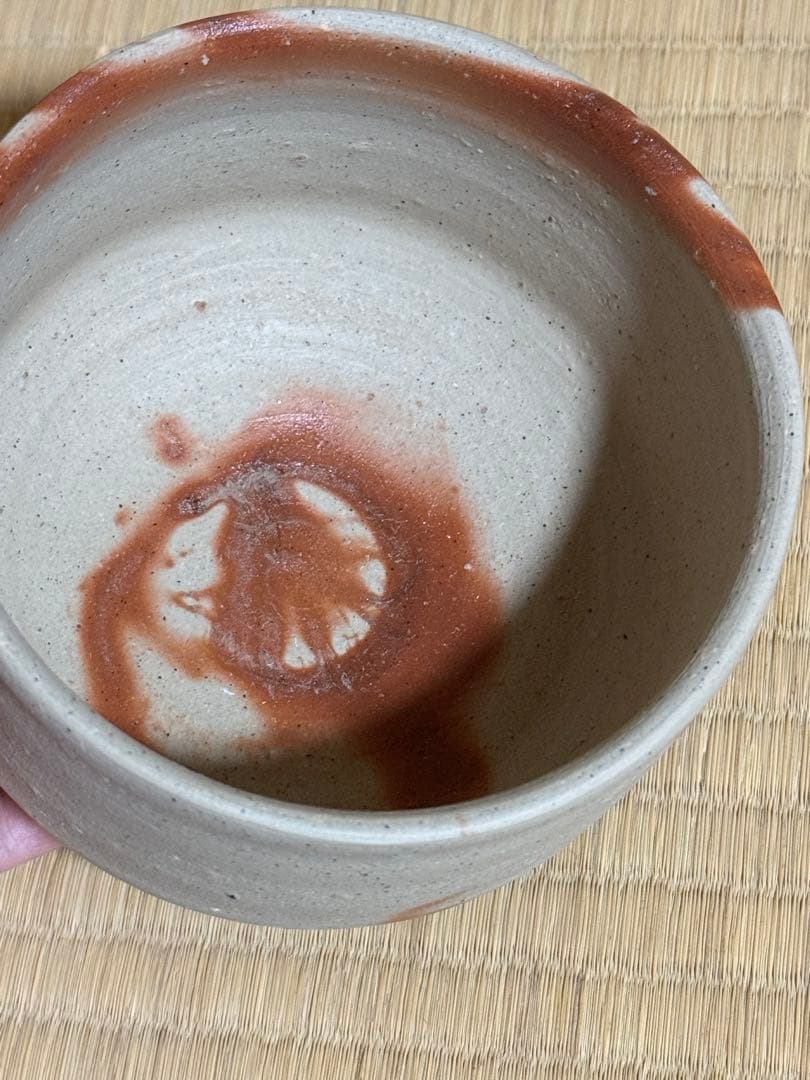 備前焼　人間国宝　山本陶秀　緋襷茶碗