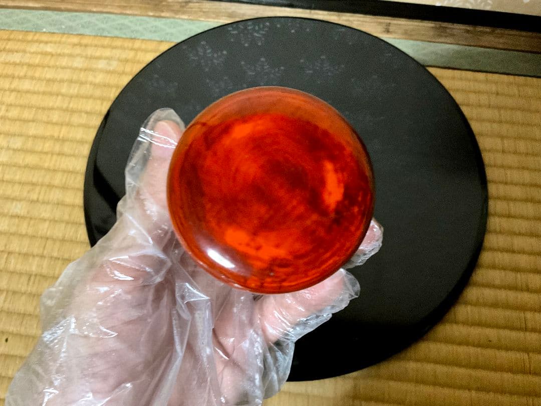 輪島塗 竹梅蒔絵　根来塗 朱塗　中棗　2点セット　仕覆付き