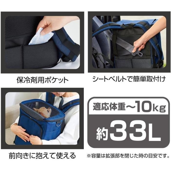porta ポルタ ペティオ リュックキャリー 犬バッグ ネイビー 未使用