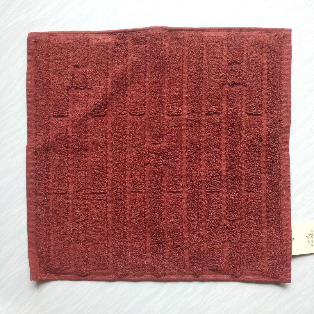 【新品タグ付き】HERMES エルメス タオルハンカチ H柄 ブラウン