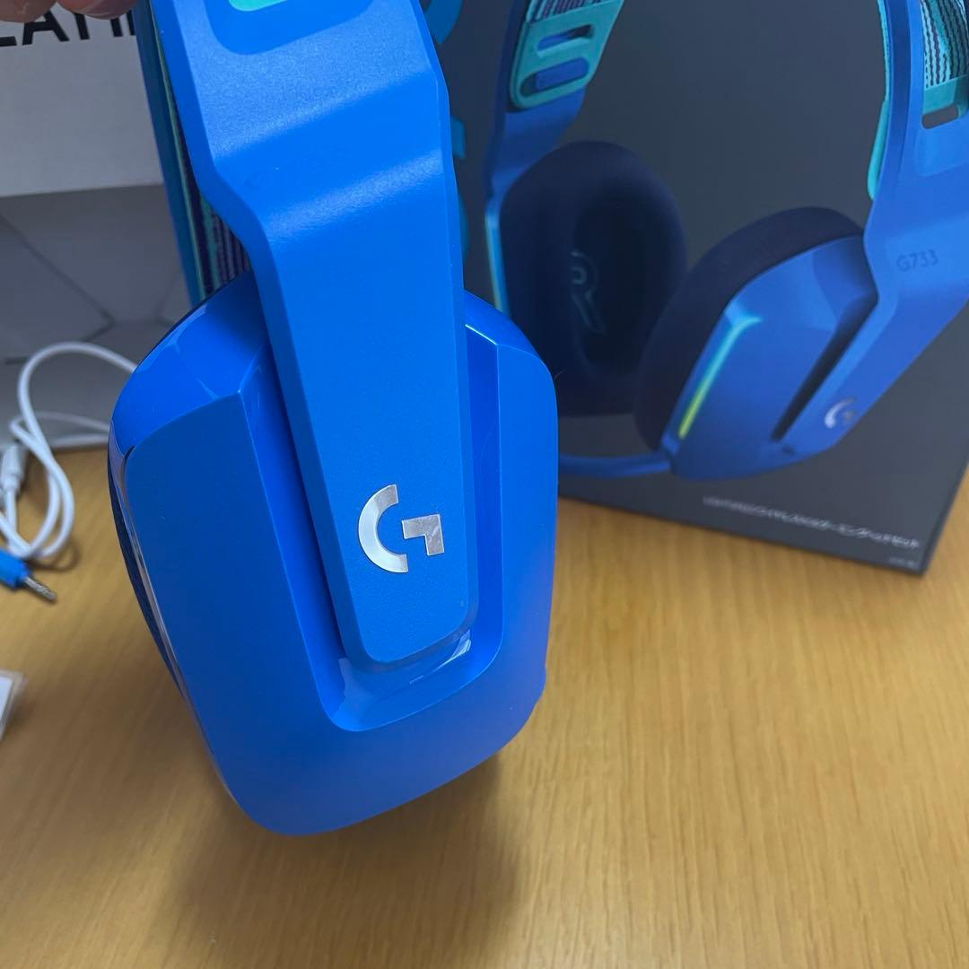 美品 ブルーLogicool G733 ゲーミングヘッドセット　ワイヤレス