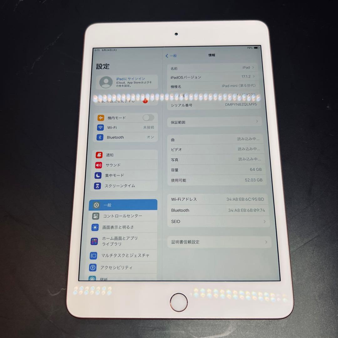 【Wi-Fi版】 iPad mini 第5世代 mini5 64GB 本体