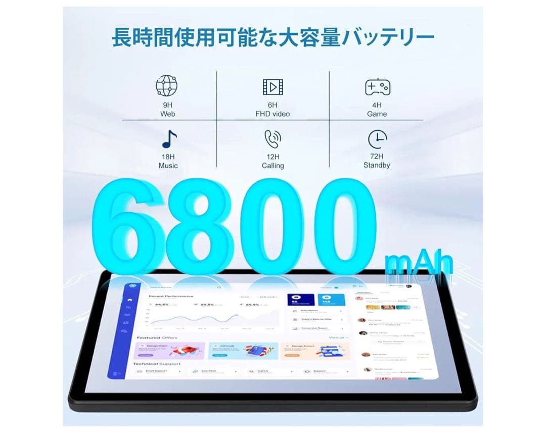 Android14タブレット 11インチ10GB＋128GB