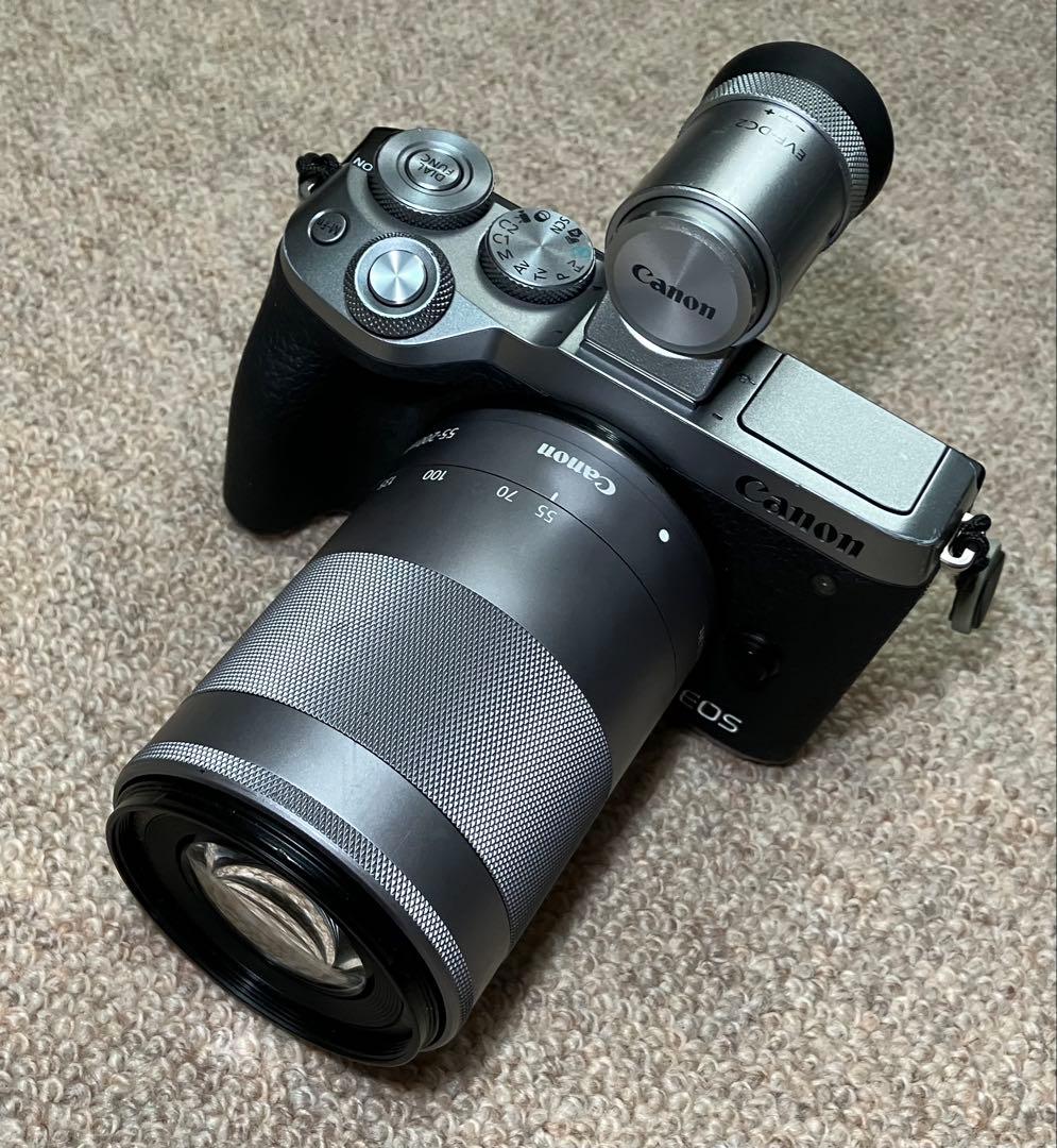 EOS M6 Mark II (シルバー) とレンズ4本 その他アクセサリー