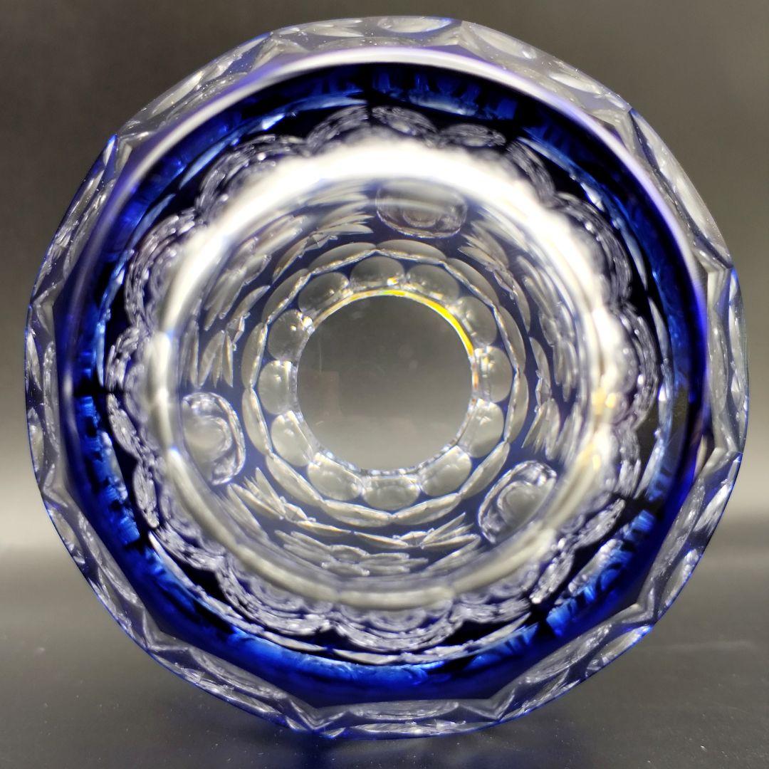 希少品☆伝統工芸士 篠崎清一 江戸切子 花器（切子、江戸切子、薩摩切子）