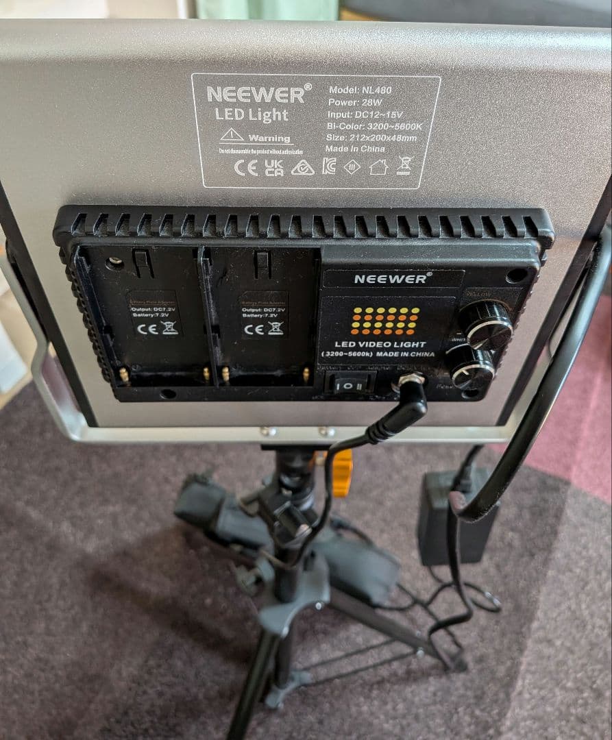 NEEWER 480 LEDビデオライトとスタンドキット 照明撮影用パネルライト