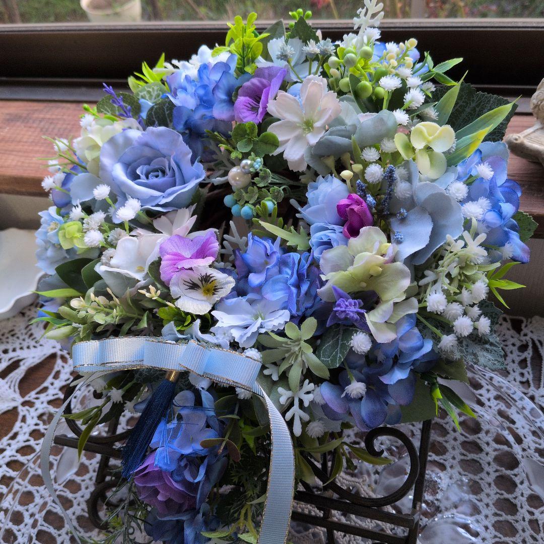 造花フラワーリース　春うらら２　　　　W28cm前後