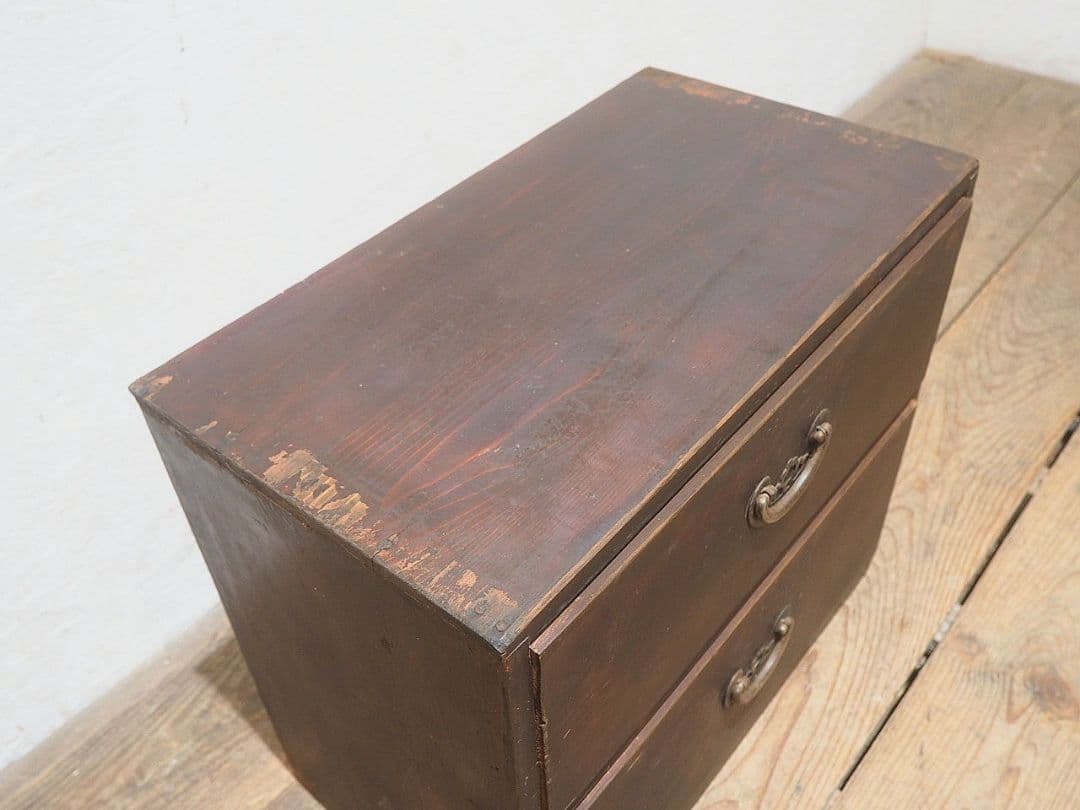 1533 アンティーク　小箪笥　収納棚　和タンス　引き出し　展示台　レトロ　骨董