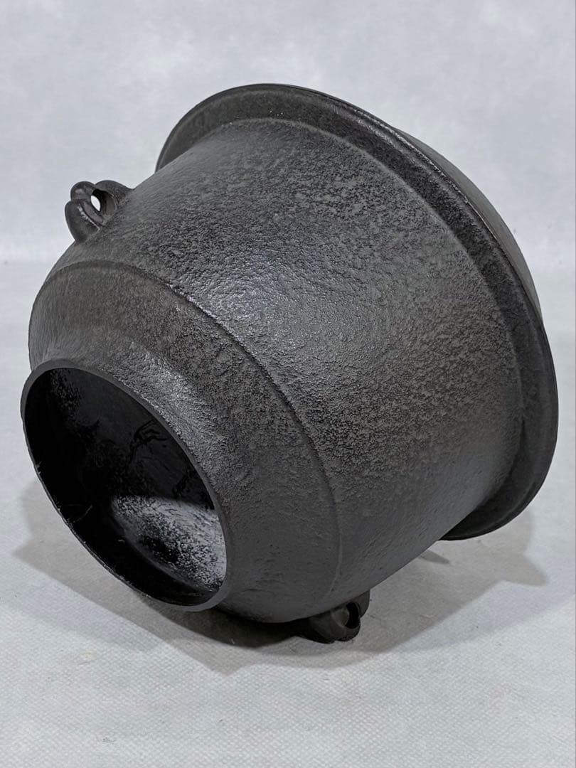 釜師 菊地政光作　真形釜　美品　共箱　茶道具　送料込