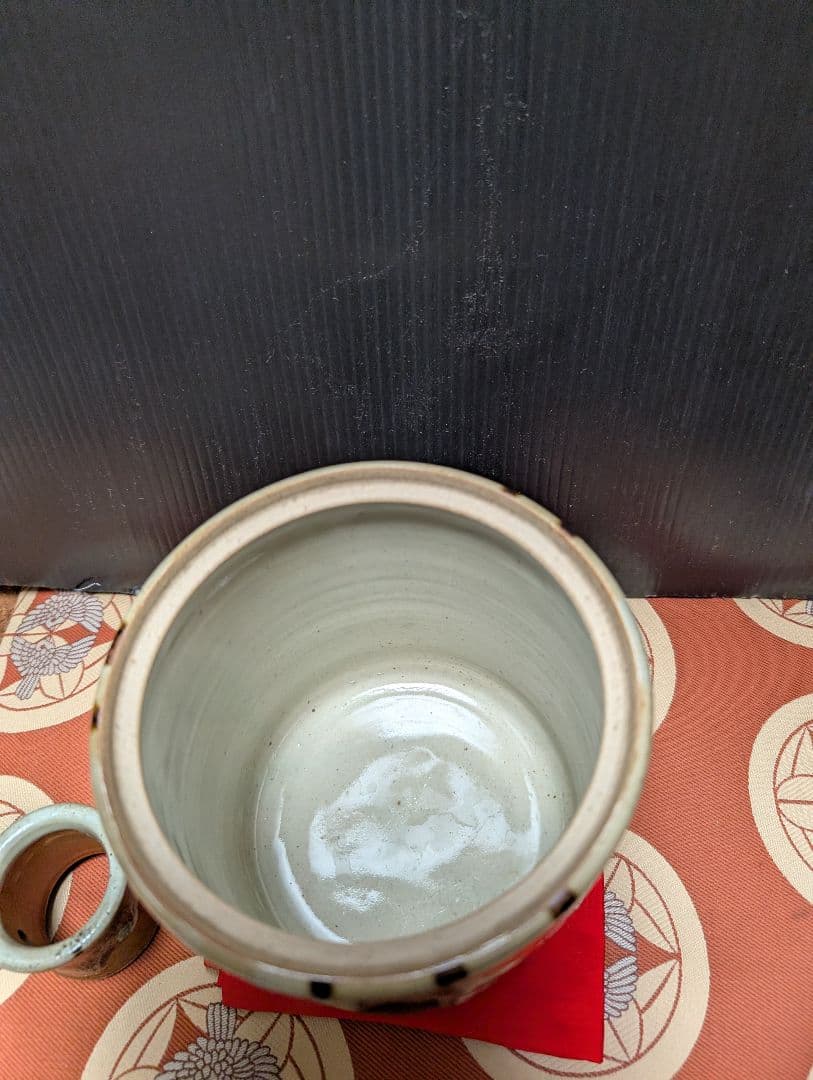 阿漕窯陶器製水差し 高さ約12cm 多色