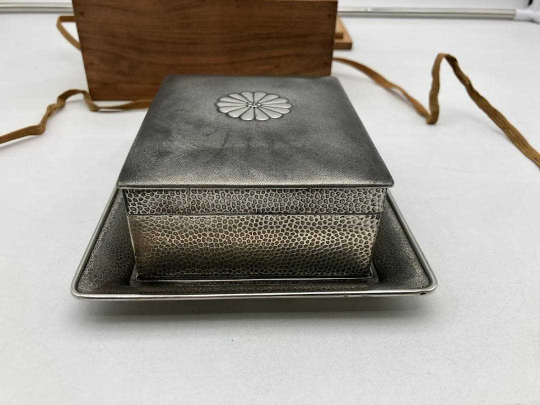 間村自造　煙草盆　御紋章入り　希少品　骨董品
