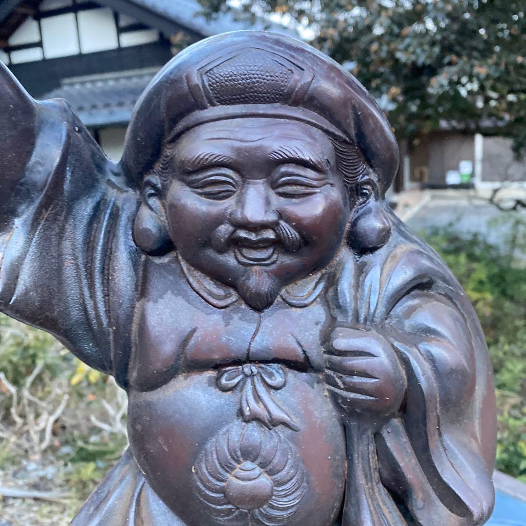 鉄製 福の神像 大黒天　約62cm 七福神　錆有り