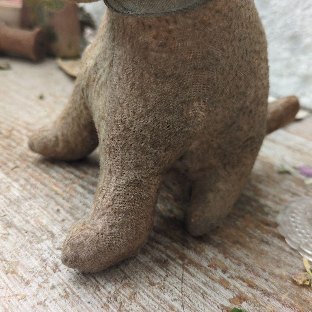フランス　アンティーク　犬　ぬいぐるみ　わんこ　シャビー　ドール　人形