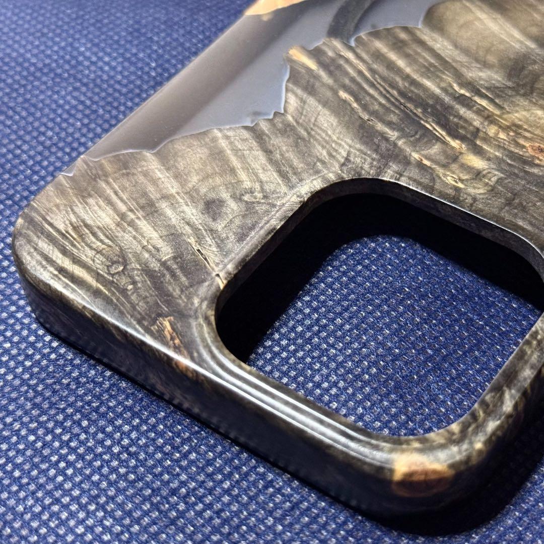 Apple iPhone 16 Pro Max ウッド レジン クリア ケース