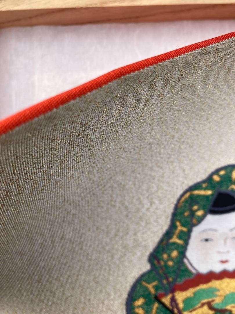 日本の伝統的な絵画　織物　京都　布　ヴィンテージ