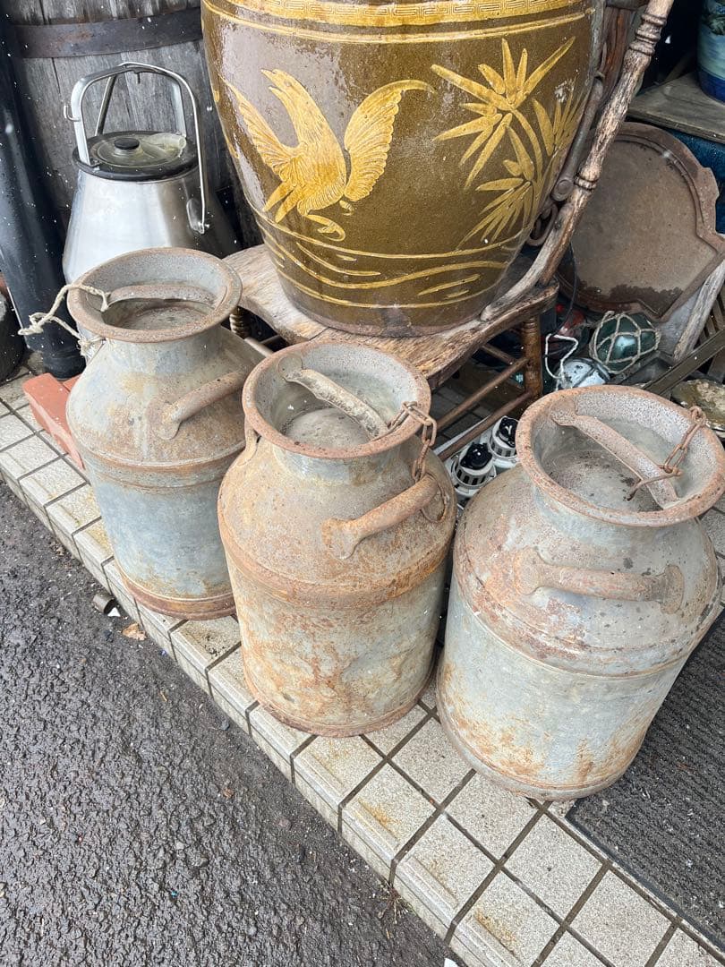 牛乳缶、 ミルク缶、 レトロ牛乳缶、 牛乳輸送缶、 ローソン缶