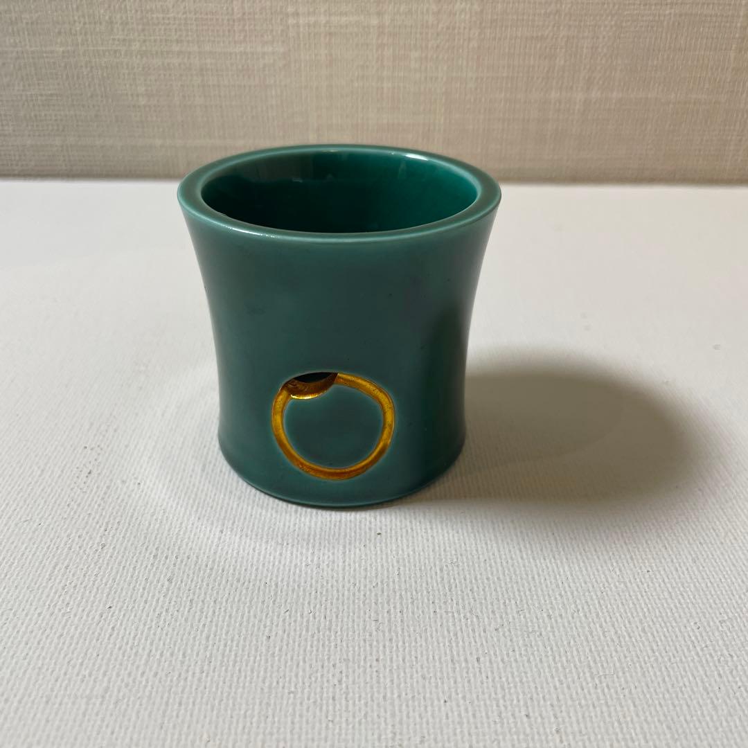 宮川香斎　蓋置　青交趾ツボツボ　茶道具　共箱