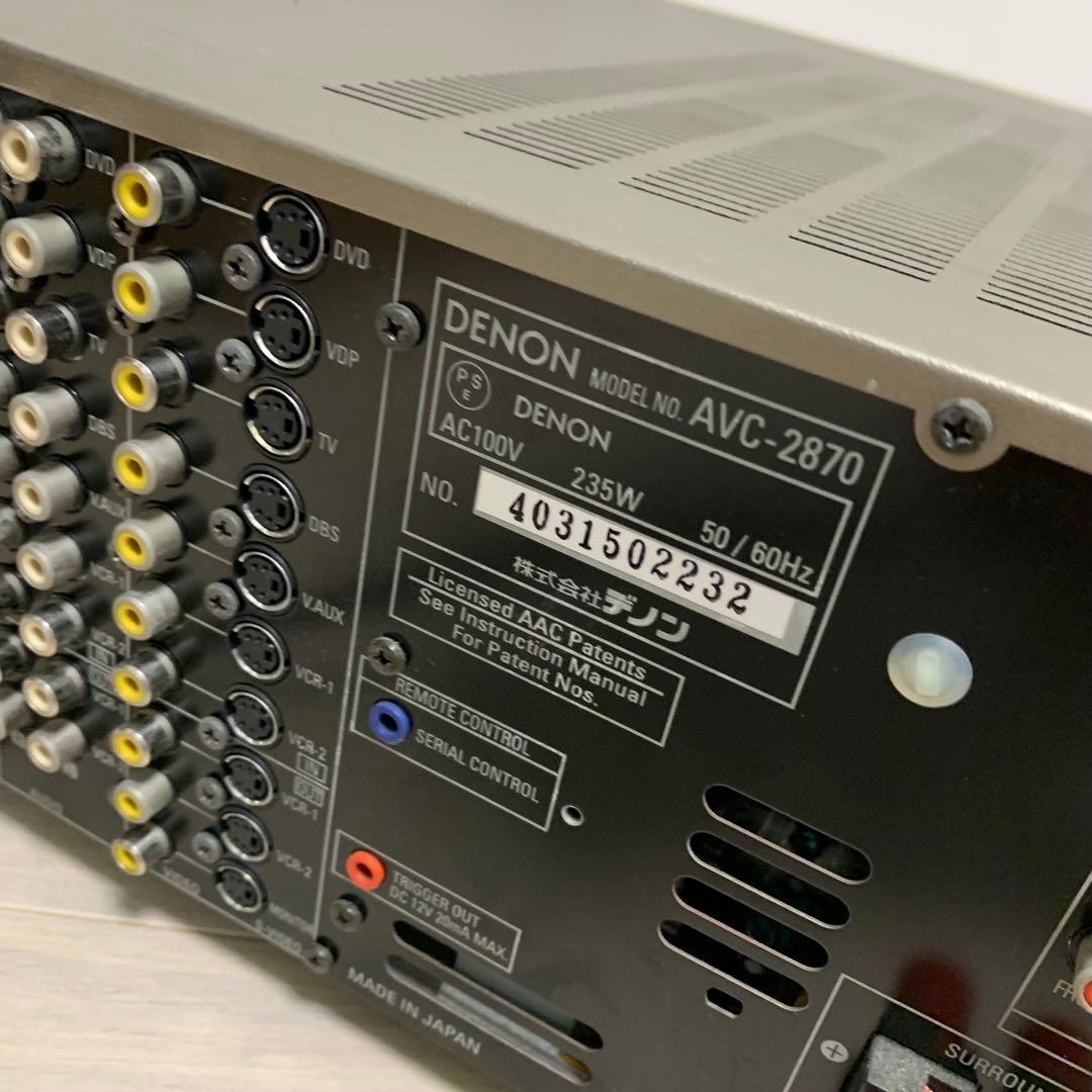 【通電確認済】DENON AVサラウンドアンプ　AVC-2870 リモコン付