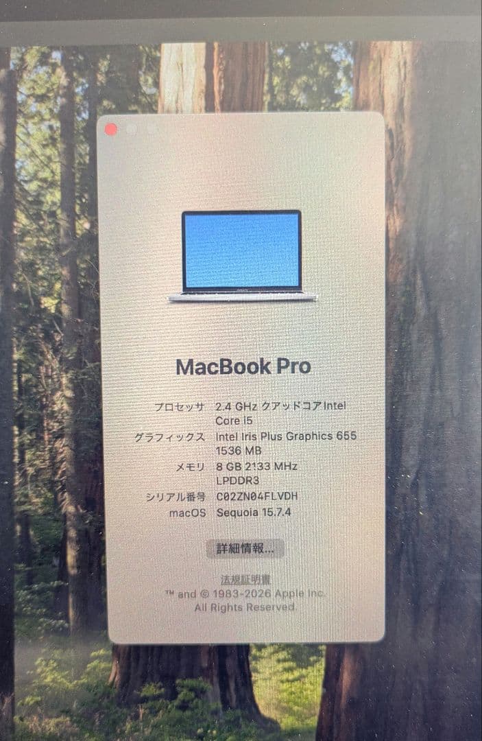 MacBook本体 MacBook Pro 2019 13-inch 512GB