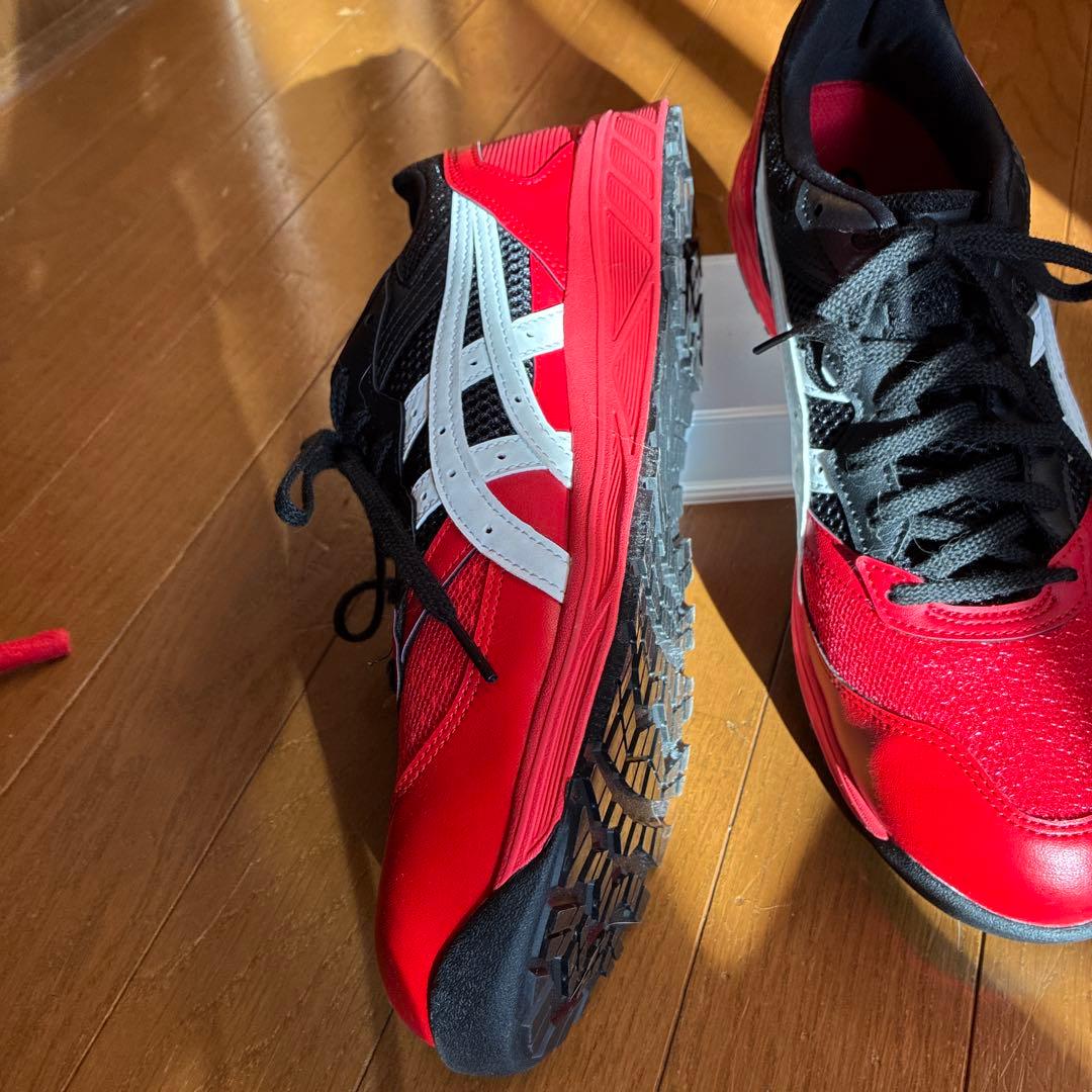 asics 安全靴 ワーキングシューズ レッド/ブラック