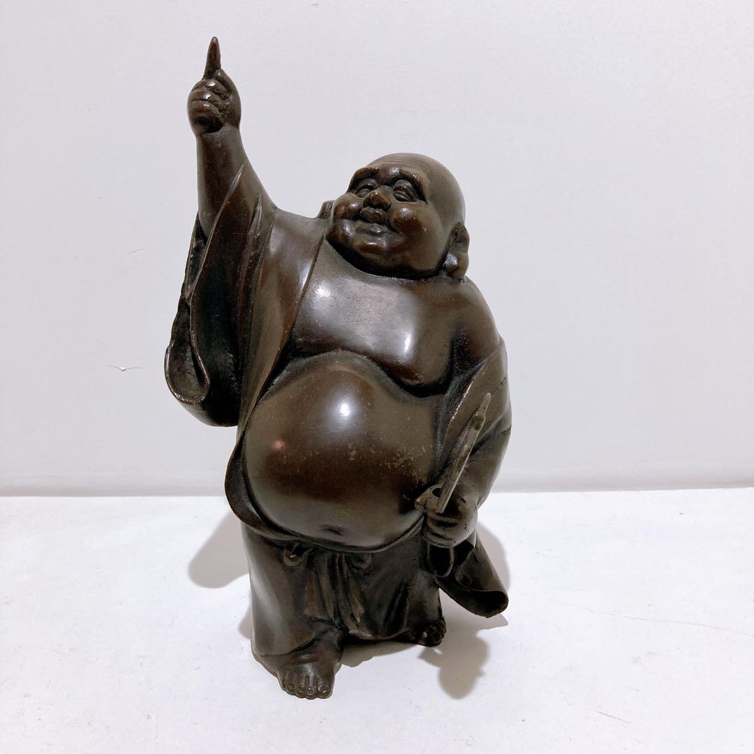 ☆布袋様 布袋尊像 七福神 縁起物 置物 骨董品 レトロ アンティークコレクター