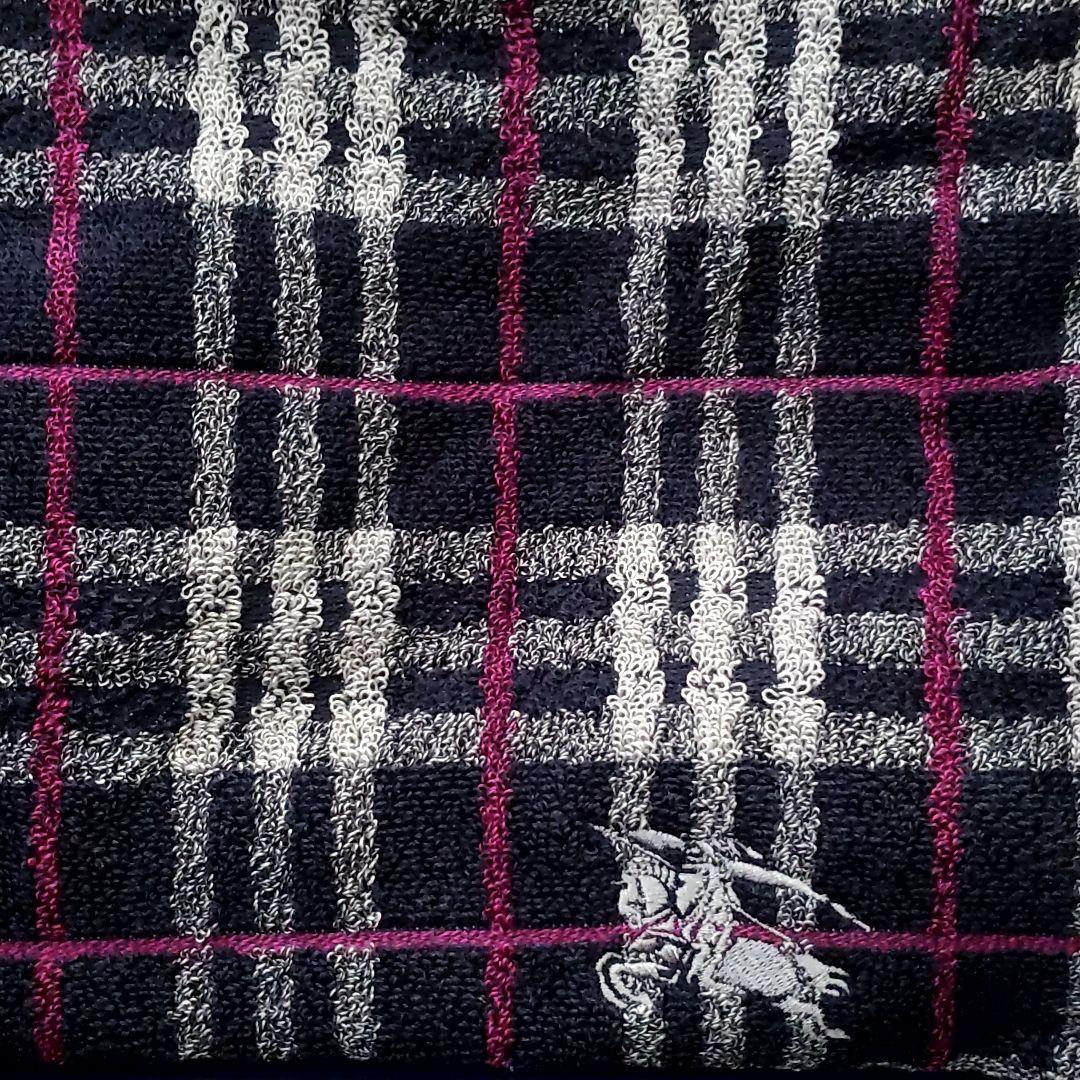 【新品】レア BURBERRY バスタオル1枚 ネイビー