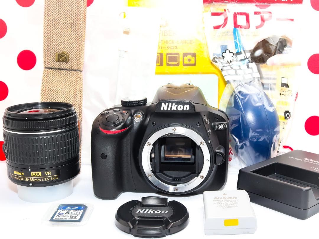 ニコン Nikon D3400❤スマホに転送❤小型軽量一眼レフ❤初めての一眼レフ