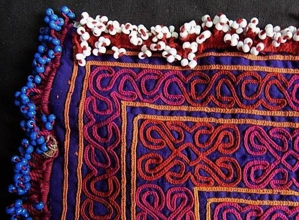 ★W2608★58㎝ アンティーク　刺繍布　アフガニスタン