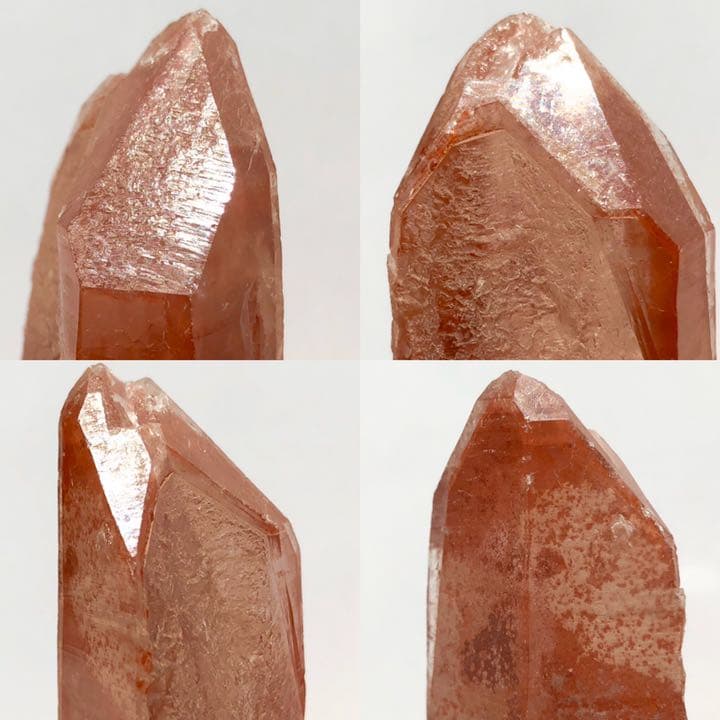 7 タンジェリンクォーツ レムリアンクォーツ 水晶原石 自立　無研磨水晶ポイント