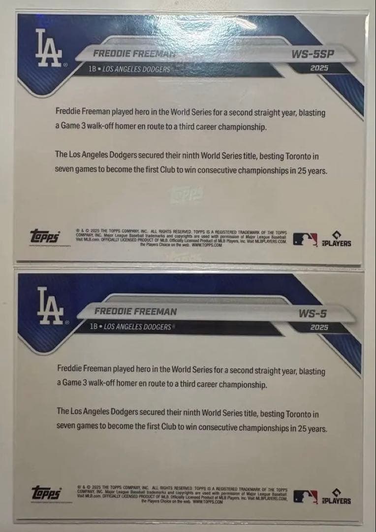 2025 ワールドシリーズ チャンピオン ドジャースtopps now 15枚