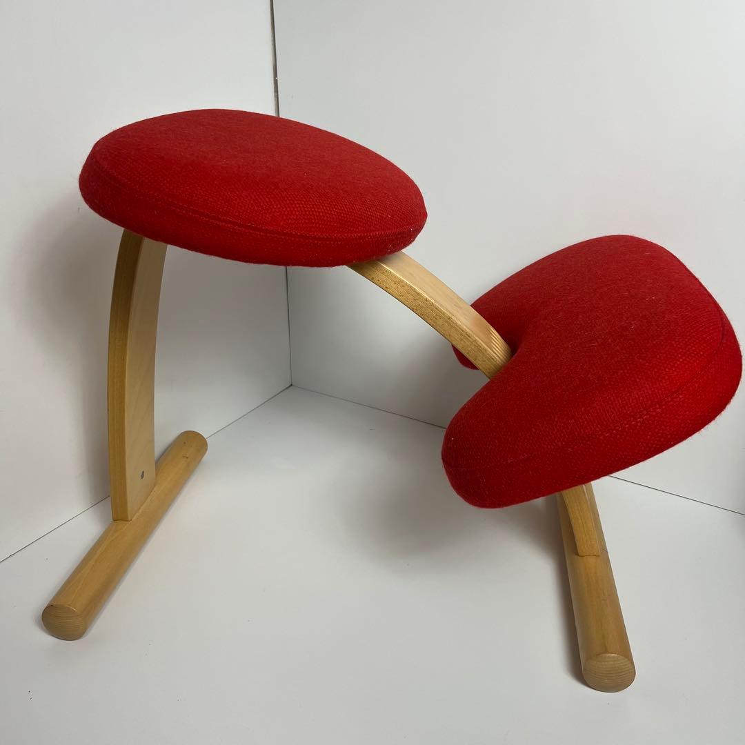 バランスラボ バランスチェア バランスイージー レッド 中古品 サカモトハウス