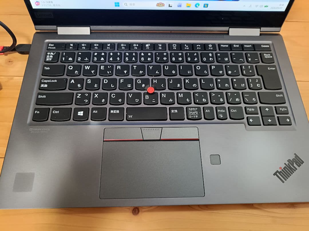 LenovoのThinkPad X1yoga 5gen 4Kディスプレイ