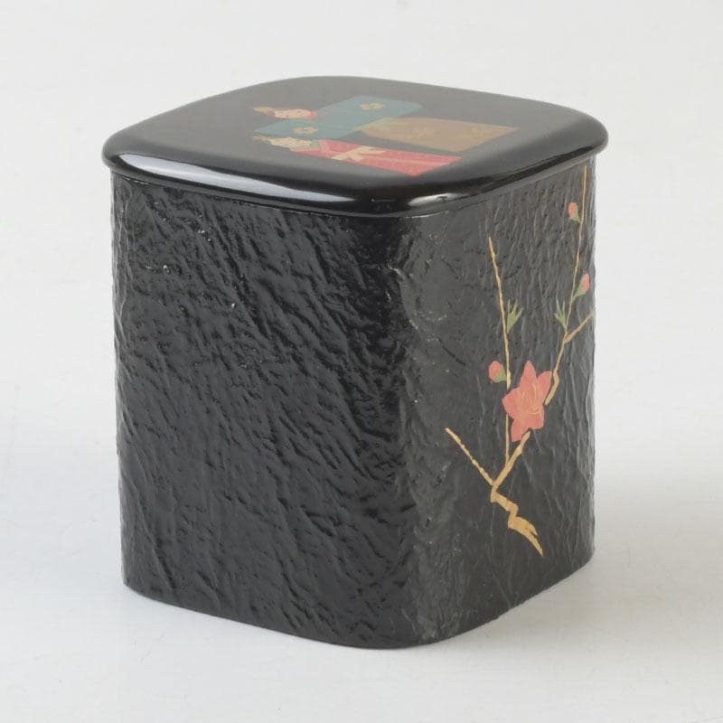 茶道具　祥峯作　立雛梅木蒔絵　一閑棗　共箱　V　9956