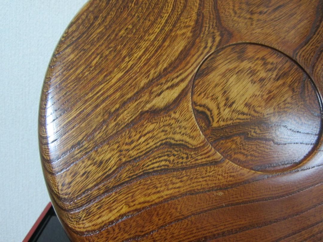 新品◆伝統工芸 小田原漆器◆匠の伝統◆茶道具 欅盆30cm◆国産欅(ケヤキ)摺漆