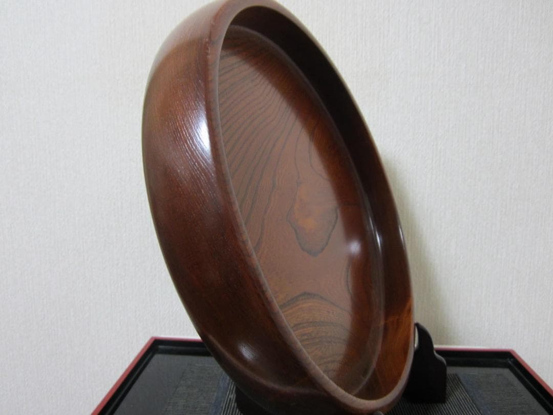 新品◆伝統工芸 小田原漆器◆匠の伝統◆茶道具 欅盆30cm◆国産欅(ケヤキ)摺漆