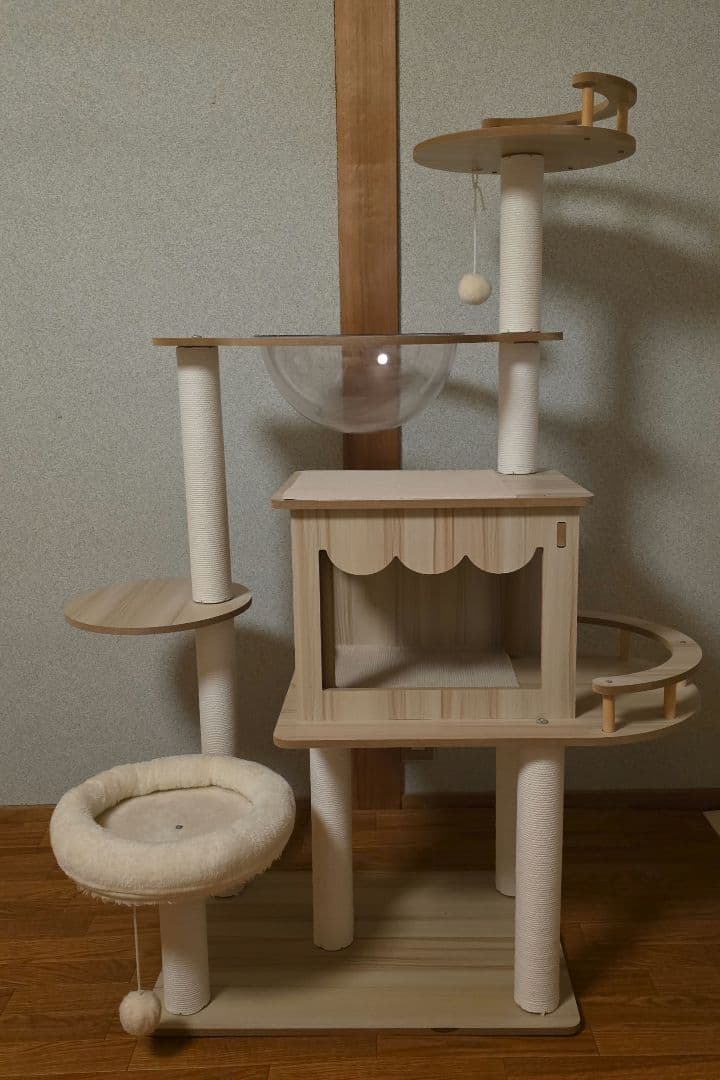 未使用品☆据え置き型キャットタワー 木製 おしゃれ
