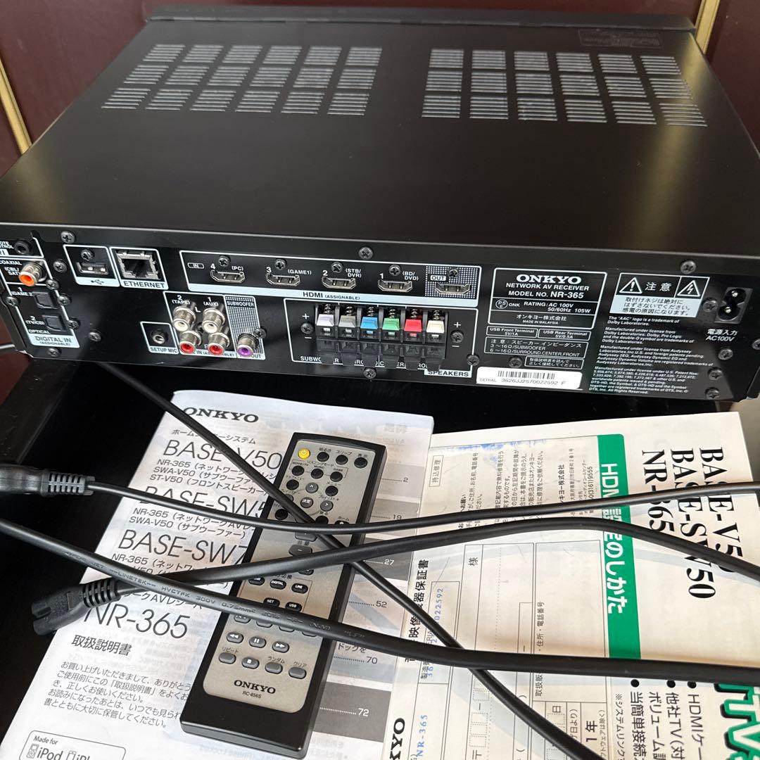ONKYO NR365 AVアンプ HDMI ネットワークAVリコーダー